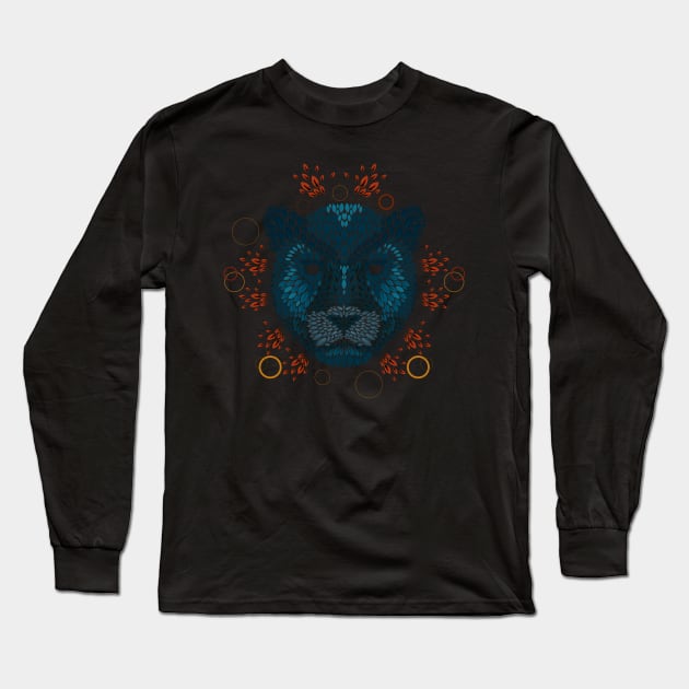 Panther Face Long Sleeve T-Shirt by LetterQ
